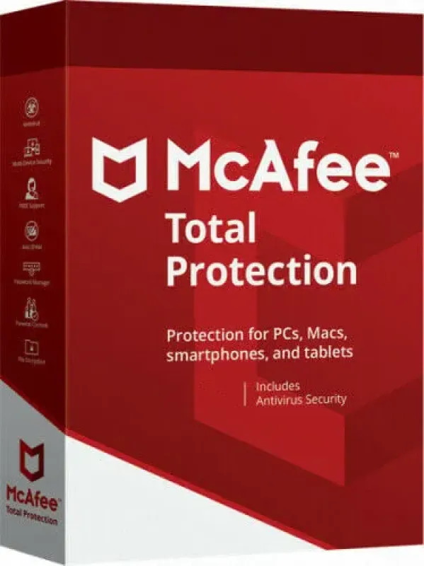 McAfee: Total Protection (1 year, 1 device) Latest Version + Free Updates